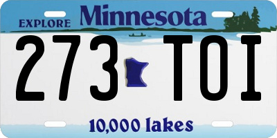 MN license plate 273TOI