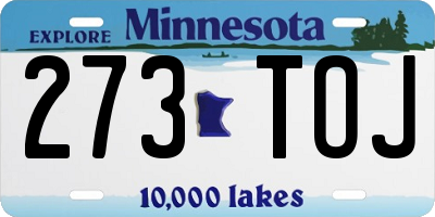 MN license plate 273TOJ