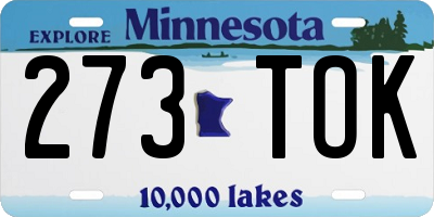 MN license plate 273TOK