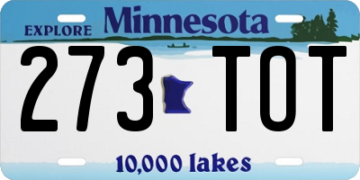 MN license plate 273TOT