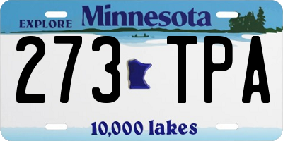 MN license plate 273TPA
