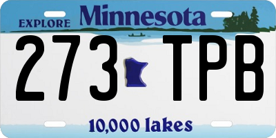 MN license plate 273TPB