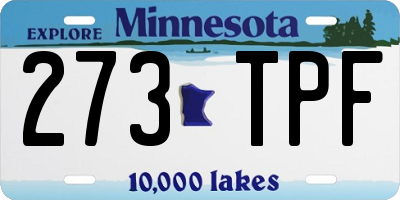 MN license plate 273TPF