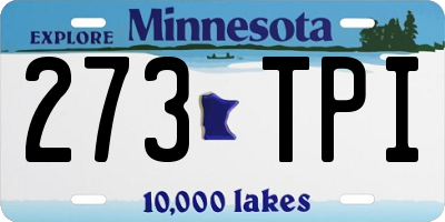 MN license plate 273TPI