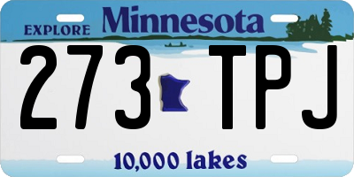 MN license plate 273TPJ