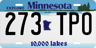MN license plate 273TPO
