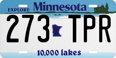 MN license plate 273TPR