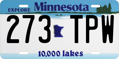 MN license plate 273TPW