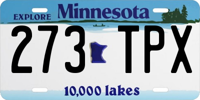MN license plate 273TPX