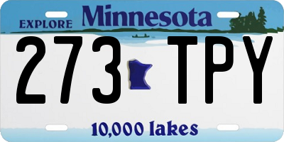 MN license plate 273TPY