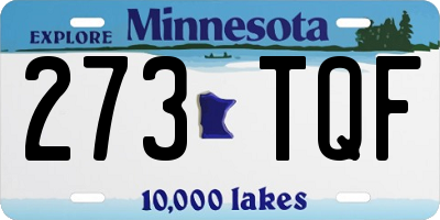 MN license plate 273TQF