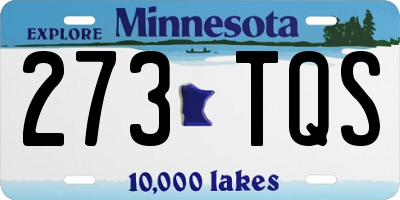 MN license plate 273TQS