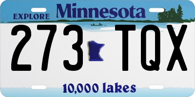 MN license plate 273TQX