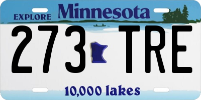 MN license plate 273TRE