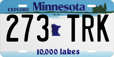 MN license plate 273TRK