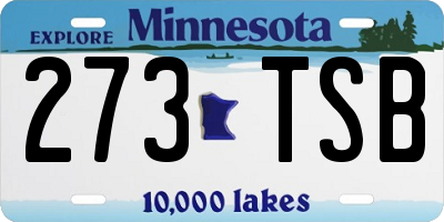MN license plate 273TSB