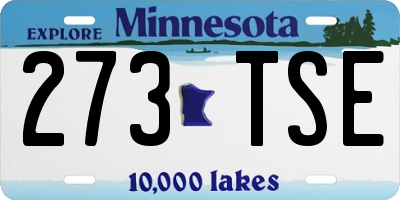 MN license plate 273TSE