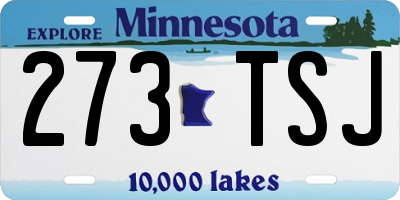 MN license plate 273TSJ
