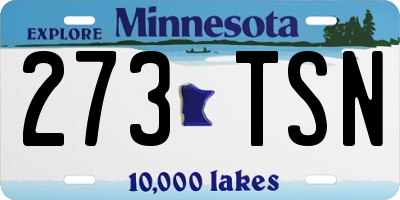 MN license plate 273TSN