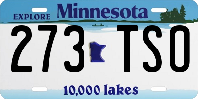 MN license plate 273TSO