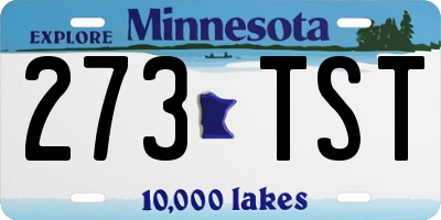 MN license plate 273TST