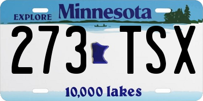 MN license plate 273TSX