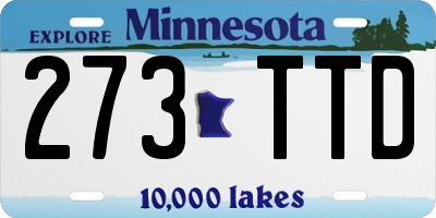MN license plate 273TTD