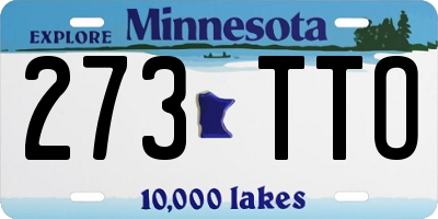 MN license plate 273TTO