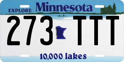 MN license plate 273TTT