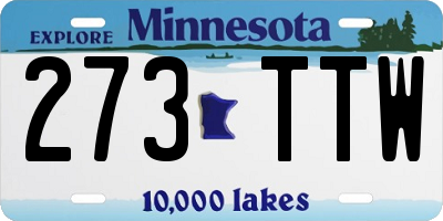 MN license plate 273TTW