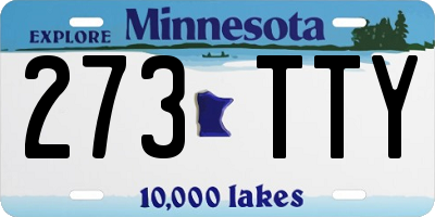 MN license plate 273TTY