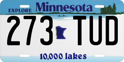 MN license plate 273TUD