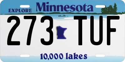 MN license plate 273TUF
