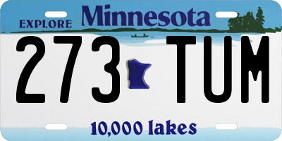 MN license plate 273TUM