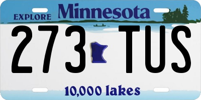 MN license plate 273TUS