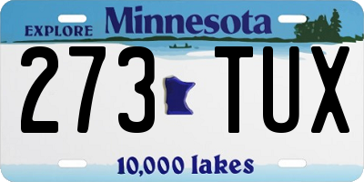 MN license plate 273TUX