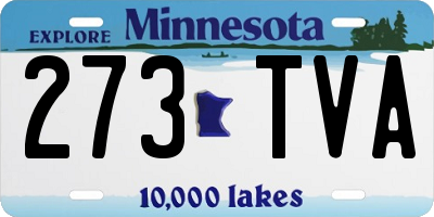 MN license plate 273TVA