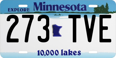MN license plate 273TVE