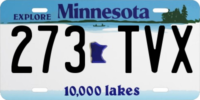 MN license plate 273TVX