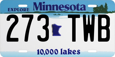 MN license plate 273TWB