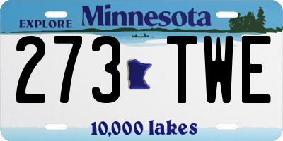 MN license plate 273TWE
