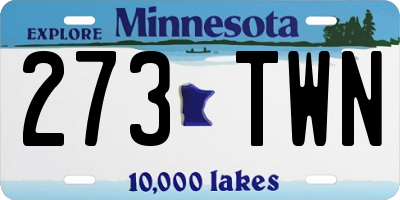 MN license plate 273TWN