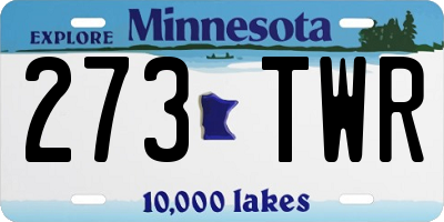 MN license plate 273TWR