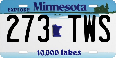 MN license plate 273TWS