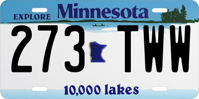 MN license plate 273TWW