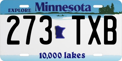 MN license plate 273TXB