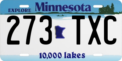 MN license plate 273TXC