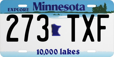 MN license plate 273TXF