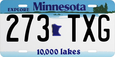 MN license plate 273TXG