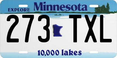MN license plate 273TXL